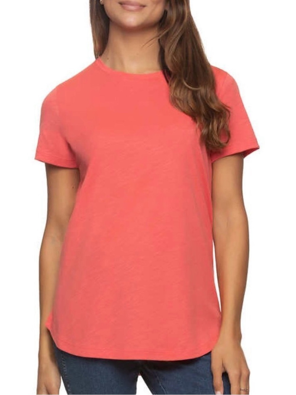 Black Bow Classic Crew Slub T-Shirt , Deep Mandarin Orange , Sz. S , NEW